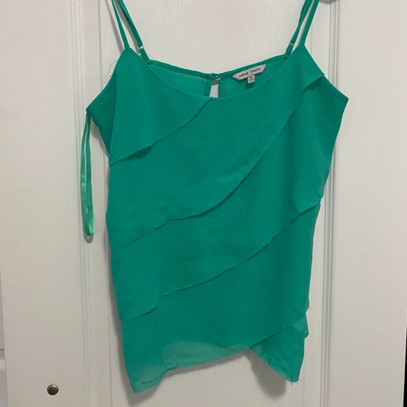 Green spaghetti strap blouse - Picture 1 of 2
